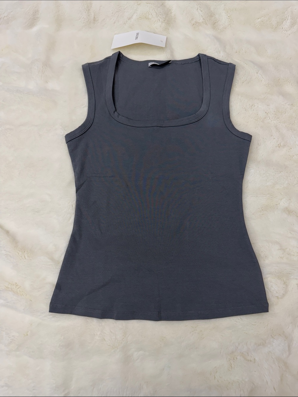 Women's Scoop Neck Tank Top - Charcoal Gray
